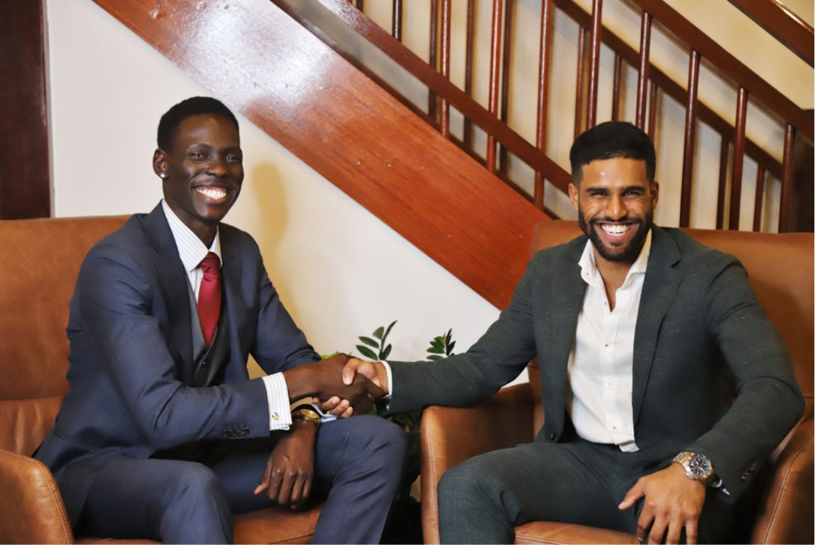 Partnership manager speaking with guests